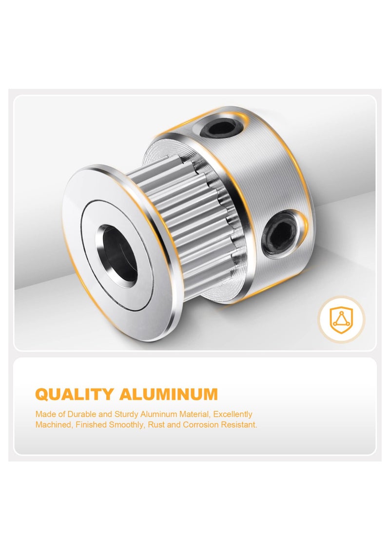 KASTWAVE - 8Pcs GT2 Pulley 20 Teeth 5mm Bore Timing Pulley Wheel for 6mm Width 3D Printer Belt, Aluminum 3D Printer Timing Belt Pulley Wheel with Ball-end Hex Wrench - Image 1