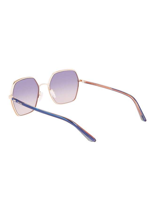 CALVIN KLEIN نظارات شمسية معدنية كاملة الإطار من كالفن كلاين Ck21131S N 5620 (438) زرقاء - Image 2