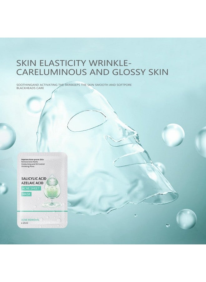 YAFUSIPE Facial Mask Anti Acne Face Masks Skin Care, Sheet Masks With Salicylic Acid Sheet For Acne Prone Hydrating Moisturizing Skincare for Scar Breakouts Pimple Beauty Oil Control Redness 10 Sheets - Image 5