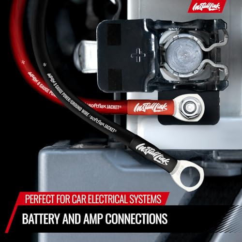 Install Link 8 AWG Gauge Power or Ground Wire Cable 25ft Red, 25ft Black (50 Feet Total), CCA - Image 4