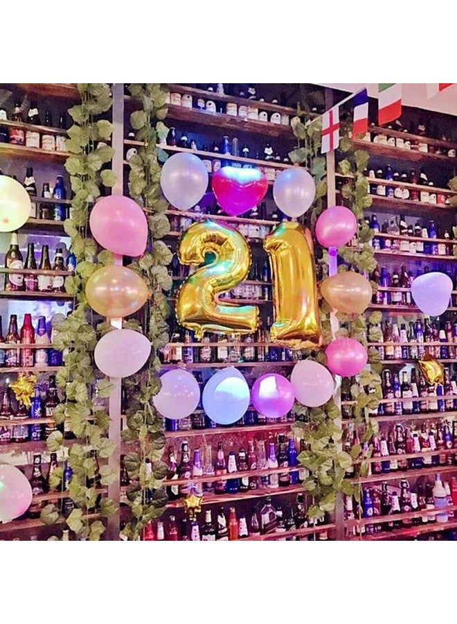 Propsicle 16 inch Birthday Foil 21 Number Helium Balloon Party Decoration Golden Pack of 2 | 21 Year No. Balloons Birthday/Anniversary | Twenty One Number - Image 5