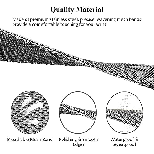 MIJOBS Strap for Xiaomi Mi Band 5 Mi Band 6 Mi Band 7 Breathable Replacement Strap for Band 4/Mi Band 3 Smartwatch Straps Wristband Bracelet for Women Men - Image 3