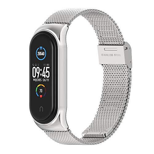 MIJOBS Strap for Xiaomi Mi Band 5 Mi Band 6 Mi Band 7 Breathable Replacement Strap for Band 4/Mi Band 3 Smartwatch Straps Wristband Bracelet for Women Men - Image 1