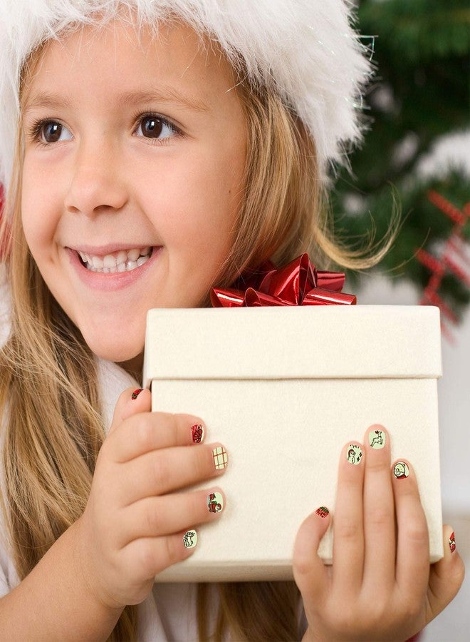 Partywind Luminous Christmas Nail Stickers for Kids Girls, Glow Self-Adhesive Nail Decals for Nail Art Decorations, Holiday Nail Stickers with Snowflakes, Xmas Tree, Santa, Snowman (6 Sheets) - Image 4