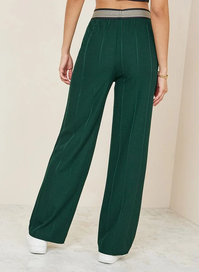 Styli Ribbed Jogger with Elastic Waistband