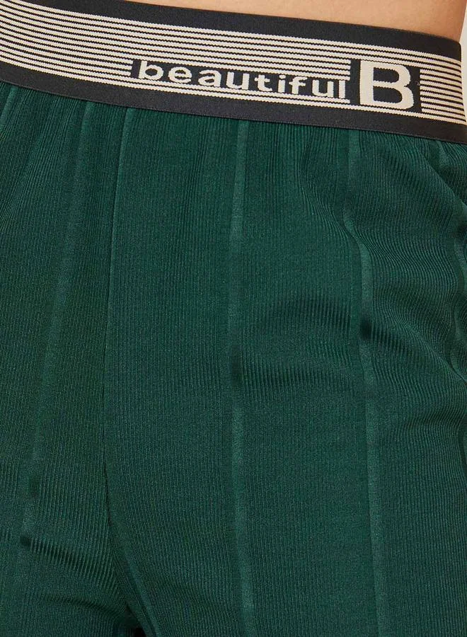 Styli Ribbed Jogger with Elastic Waistband