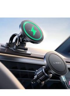 Lisen LISEN MagSafe Car Wireless Charging Mount for iPhone - Air Vent and Dashboard Holder in One Pack  - Image 1