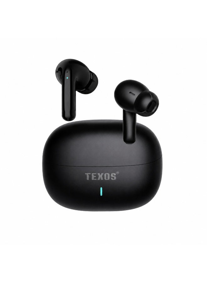 TEXOS TX-BT11 Hi-Res Wireless Earbuds with Noise Cancellation & Type-C Charging - Image 3