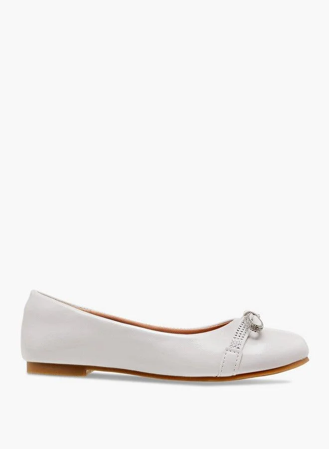 ليتل ميسي حذاء باليرينا مزين بفيونكة