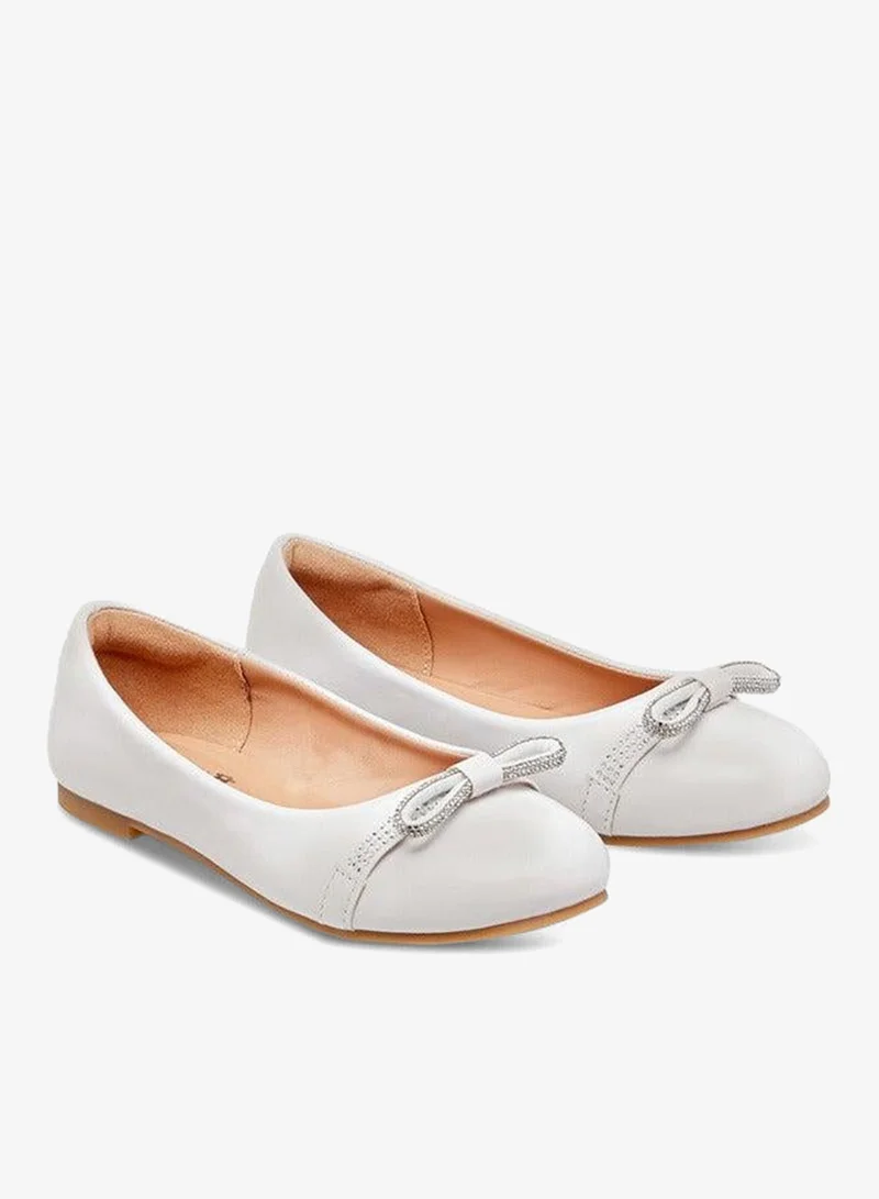 Bow Embellished Ballerina Shoes
