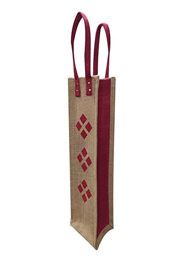 Dasvilla Jute Bottle Carry Bag, Set of 2, 1.5 litres, Multicolour, Combo of Jute Carry Bag for Bottle (Design-9) - Image 2