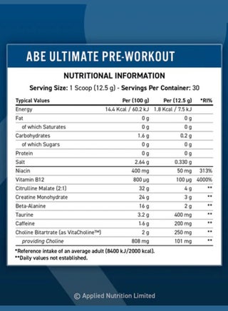 ABE Pre Workout - Energy - (30 serving) - view 2