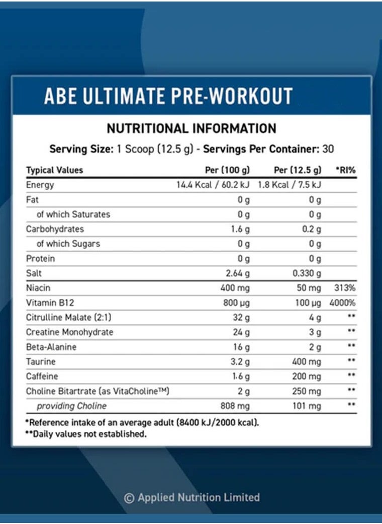 Applied Nutrition ABE Pre Workout - Energy - (30 serving)  - Image 2