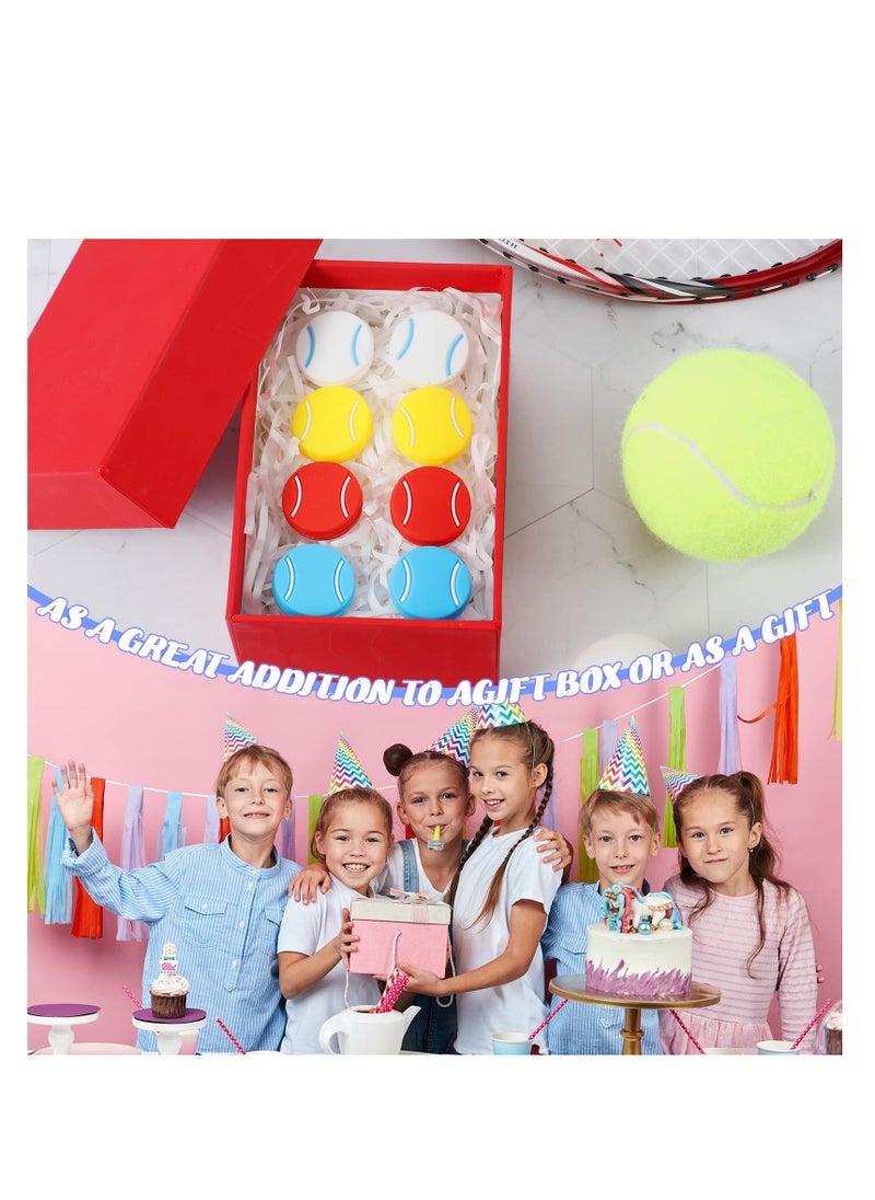 SYOSI - 20 Pieces Tennis Racket Dampener, Tennis Racket Vibration Dampener, Cute Tennis Dampener Funny Soft Silicone Tennis Racquet Dampeners, for Tennis Gift, Assorted Designs, Made of Soft Silicone Material - Image 1