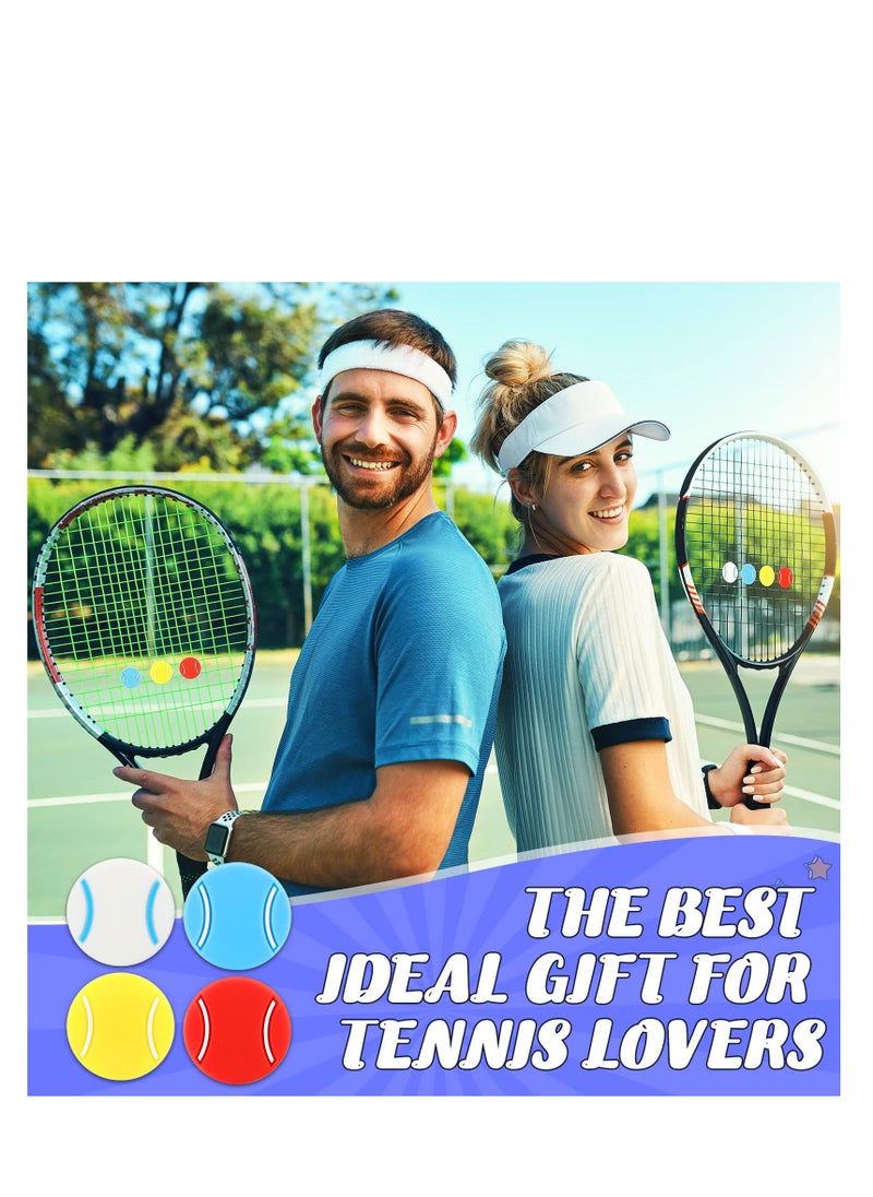 SYOSI - 20 Pieces Tennis Racket Dampener, Tennis Racket Vibration Dampener, Cute Tennis Dampener Funny Soft Silicone Tennis Racquet Dampeners, for Tennis Gift, Assorted Designs, Made of Soft Silicone Material - Image 1