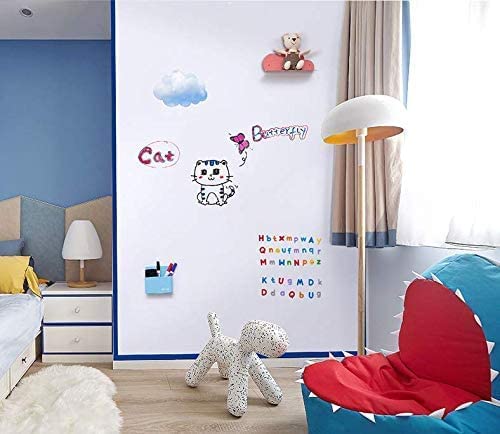 WALLMATE Board Wall Sticker Removable for Home School Office College Kitchen Kids Polyvinyl ChloridePVC 2 by 5 Feet White Board PVC - Image 3