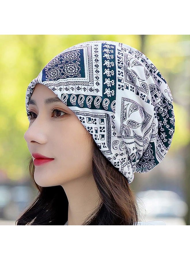 XYIYI Womens Chemo Headwear Hats Cotton Slouchy Beanie Cap Scarf (3pcs Cashew Black Red Blue-X) - Image 5