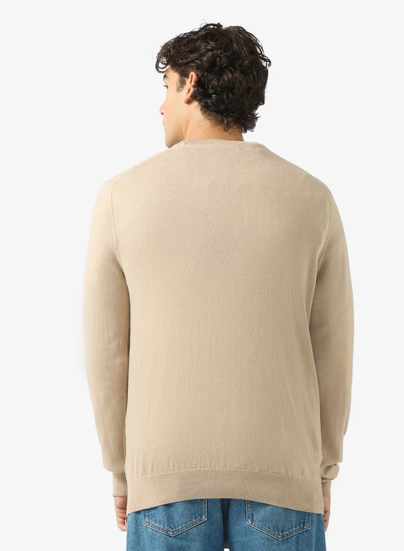 GUESS Hammond Crew Neck Long Sleeve Logo Sweater
