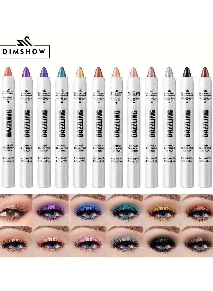 Vibrant Pearl Glitter Eyeshadow Pen - Liner & Shadow Combinations - Waterproof, Sweat-Proof, Smudge-Proof, Brightening Highlighter for Music Festivals, Under Crease, Eyelid Application #11