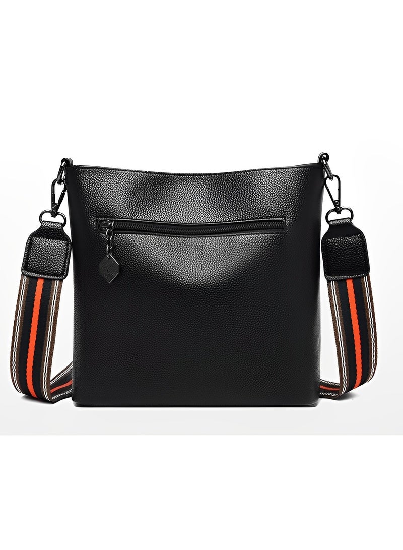 REOCLE Women's Soft Leather Crossbody Bags Tote Handbag Satchel Shoulder Bag with Adjustable Strap & Large Capacity Trendy Commute Crossbody Bags  - Image 2