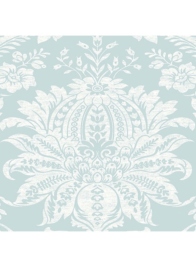 Transform Damask Duck Egg Peel and Stick Wallpaper - Image 4