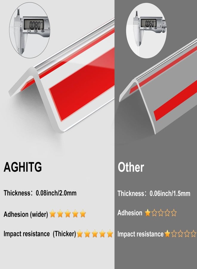 AGHITG Clear Corner Guards for Walls,36 Inch Length Wall Corner Protector,Corner Guard for Edge Protect,Plastic Corner Protectors for Walls Prevent Scratch,Easy to Install,4PCS - Image 5