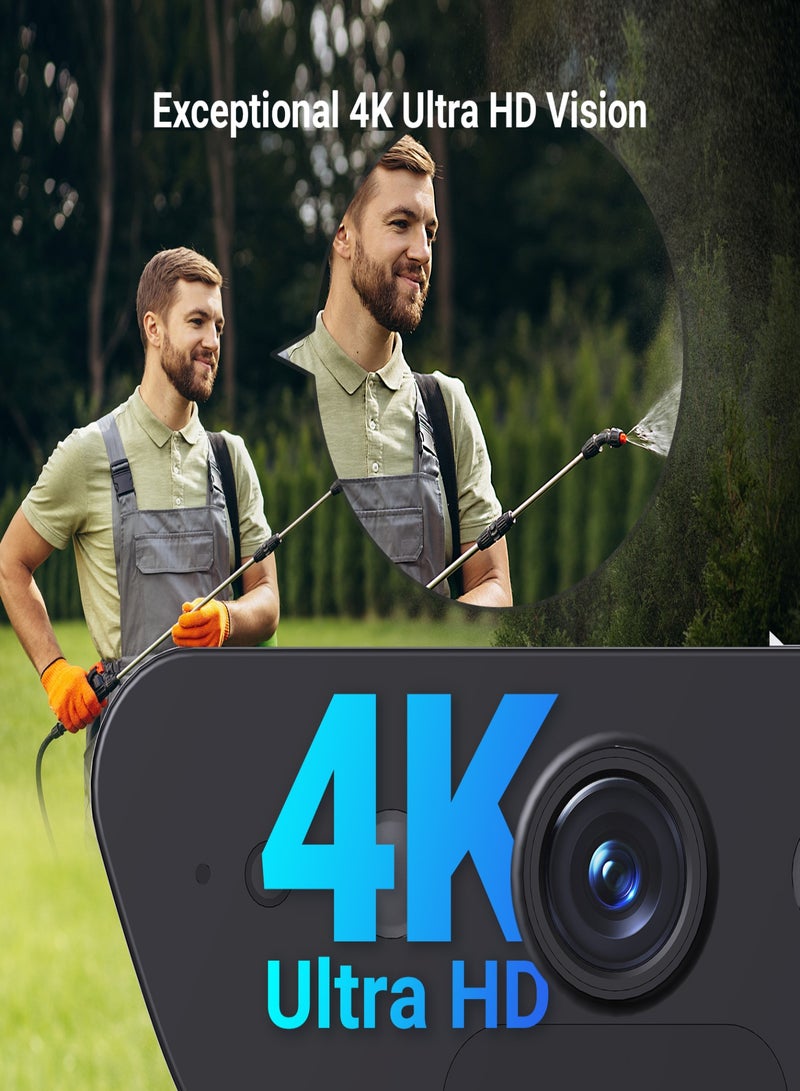 إيزفيز كاميرا أمان خارجية CB5، كاميرا بطارية شمسية 4K/8MP مع فيديو دائم التشغيل، لوحة شمسية مدمجة، كشف ذكي للبشر/المركبات، مقاومة للعوامل الجوية، رؤية ليلية ملونة، محادثة ثنائية الاتجاه، تدعم Wi-Fi 6 - Image 4