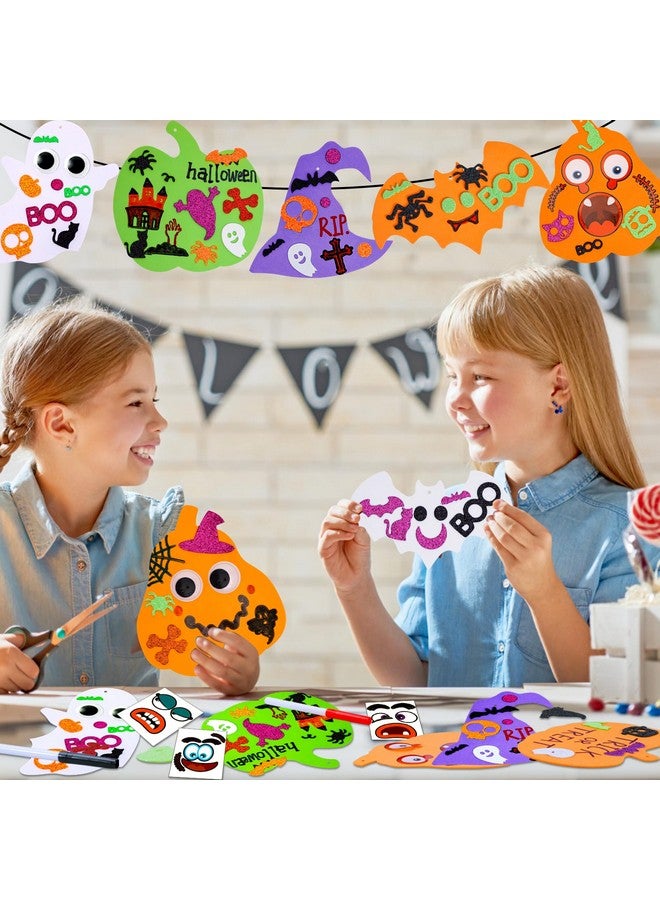Garma 330Pcs Halloween Foam Stickers Set, Pumpkin Ghost Spider Bat Halloween Crafts For Kids Diy Craft Kit Halloween Decorations Party Favors Supplies - Image 4