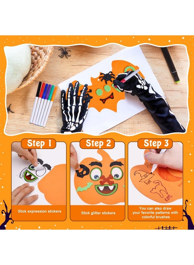 Garma 330Pcs Halloween Foam Stickers Set, Pumpkin Ghost Spider Bat Halloween Crafts For Kids Diy Craft Kit Halloween Decorations Party Favors Supplies - Image 3