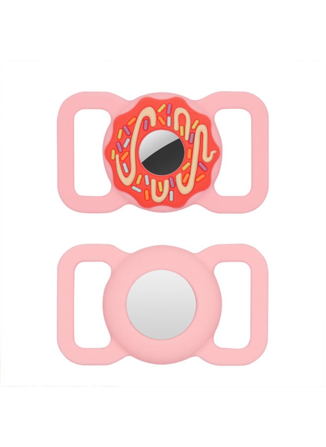 Generic - Airtag Protective Cover Apple Positioning Buckle AirTag Donut Silicone Anti-lost Collar-Color:12mm Pink-Applicable Model:airtag - Image 1