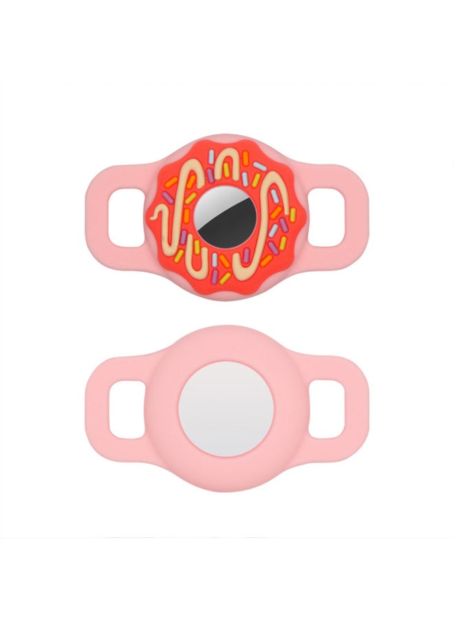 Generic - Airtag Protective Cover Apple Positioning Buckle AirTag Donut Silicone Anti-lost Collar-Color:12mm Pink-Applicable Model:airtag - Image 1