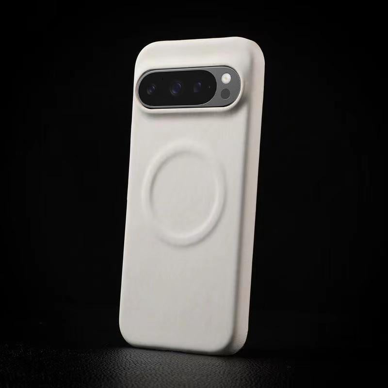 إيروريكس جراب هاتف مغناطيسي من جلد الغنم لهاتف Google Pixel 9 / Pixel 9 Pro من MagSafe (أبيض) - Image 1