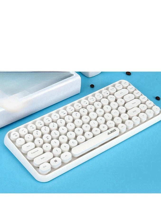 Ajazz Bluetooth Keyboard - Tablet Laptop Home Office - Punk 84 Key Phone Keyboard  - Image 2