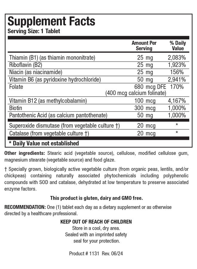 Biotics Research Bio B Complex High Potency B-Complex with Folate and Vitamins B2, B6 and B12 for Energy Production. Supports Cardiovascular Function, metabolic Pathways, Brain Health 90 Tabs - Image 2