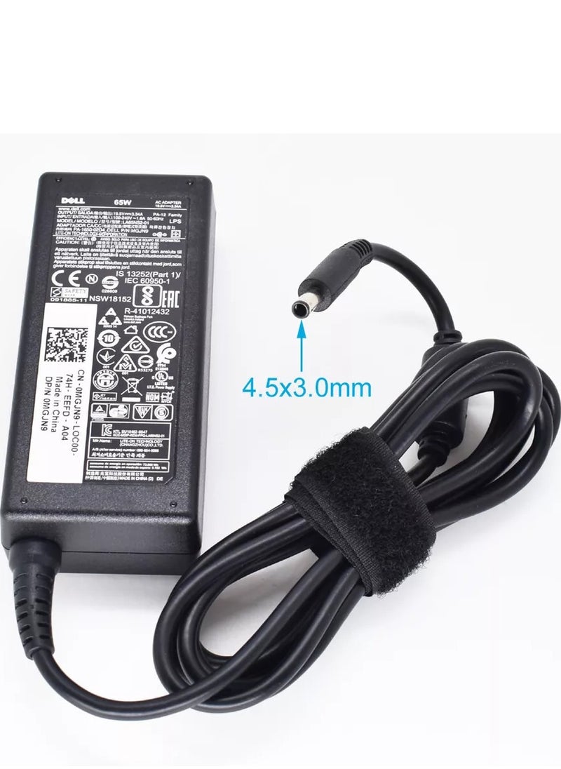 Generic - Dell 65W 19.5V 3.34A 4.5x3.0mm Tip AC/DC Power Charger Adapter - Image 1