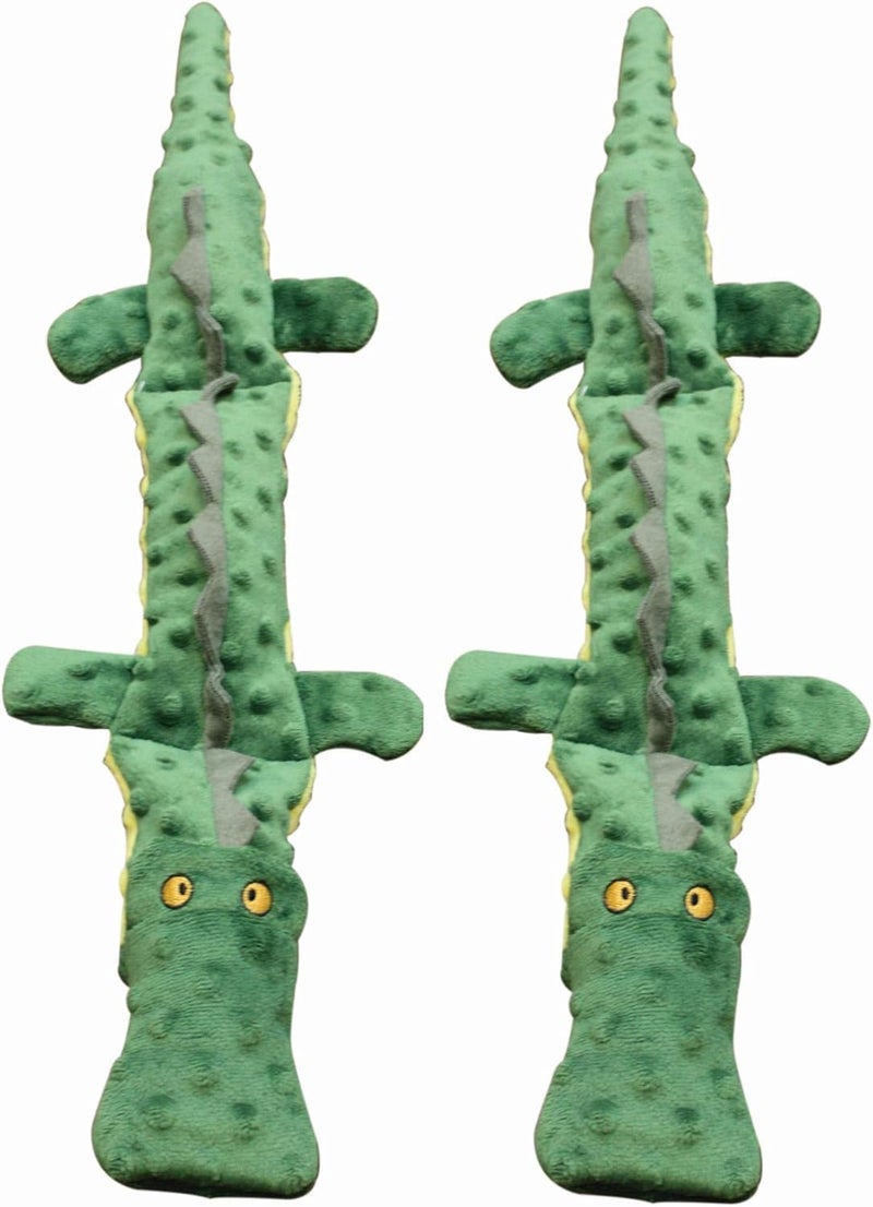 SPOT SKINNIES EXTREME GATOR DOG TOY, 25 INCH, 3 PACK - GREEN