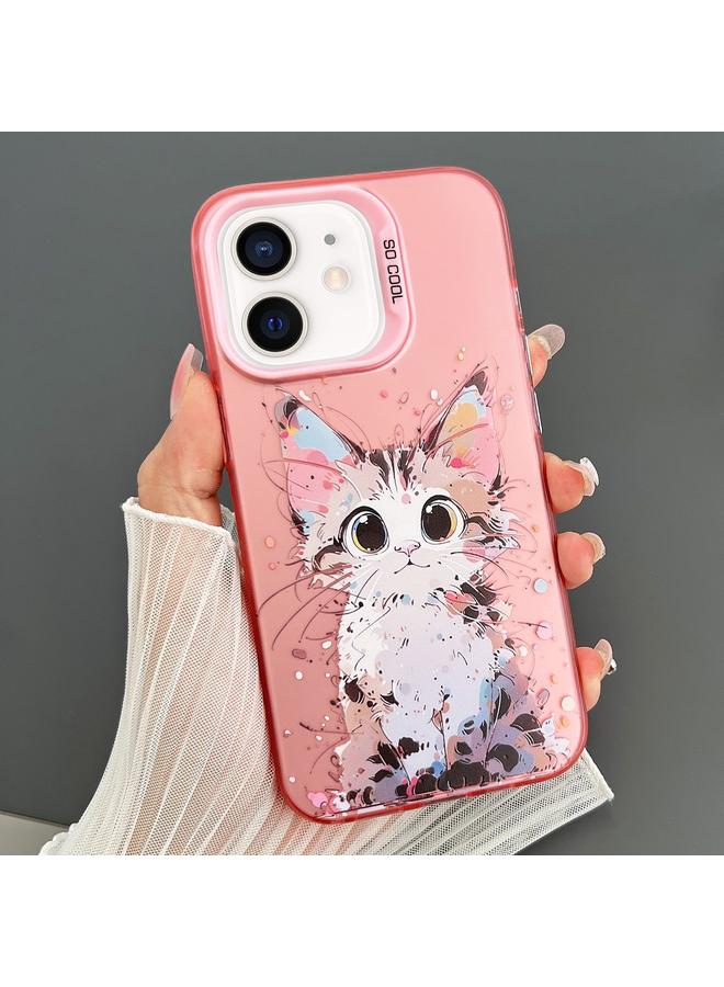 اس-توب جراب لهاتف iPhone 11 من البولي يوريثان الحراري + جراب هاتف PC مزدوج الجوانب بتصميم جرافيتي حيواني IMD - Image 1