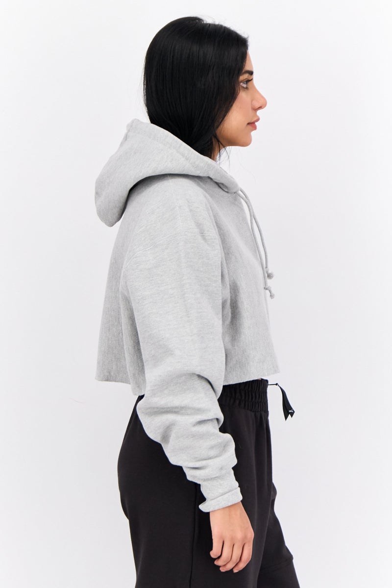 Champion Women Sportswear Fit Long Sleeve Outdoor Sweatshirt, Grey - Image 4