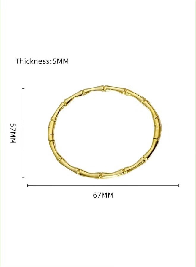 Gold bracelet for women, bamboo knot bracelets for women gold plated stainless steel bracelet for women, women's wrap bracelet, gifts for women - Image 4