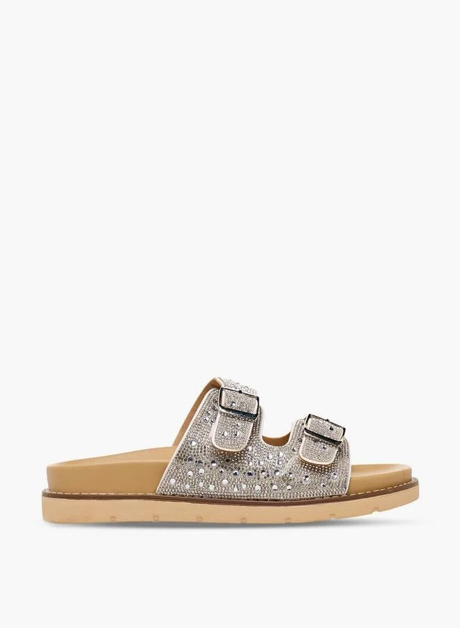 Women Embellished Buckle Accent Sandals