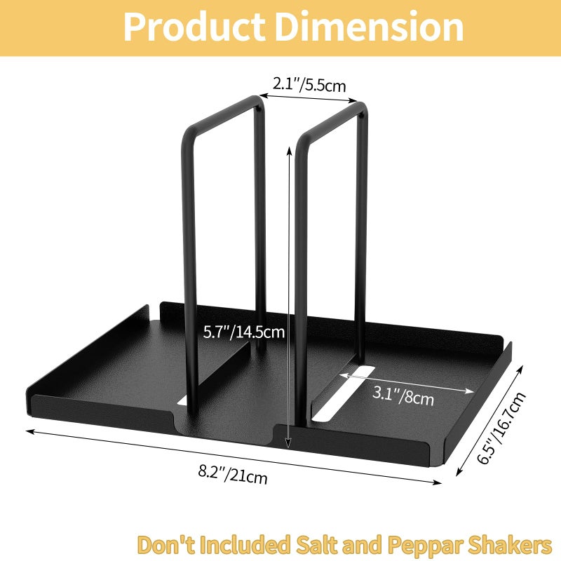 LSK Napkin Holder, Metal Napkin Holder for Table with Salt and Pepper Shakers Caddy, Napkin Storage Dispenser for Kitchen Dinner Table and Picnic Decors, Black - Image 5