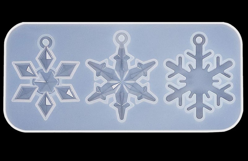 R H LIFESTYLE 1 PCS Snowflake Silicone Pendant Moulds Making Resin Casting (Snowflakes Small Mold - 15 X 7 cm) SM3659 - Image 5