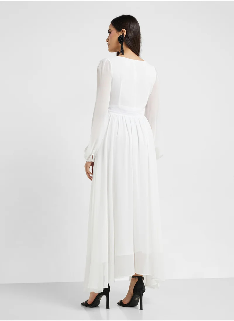 ايلا Puff Sleeve Dress With Empire Waist