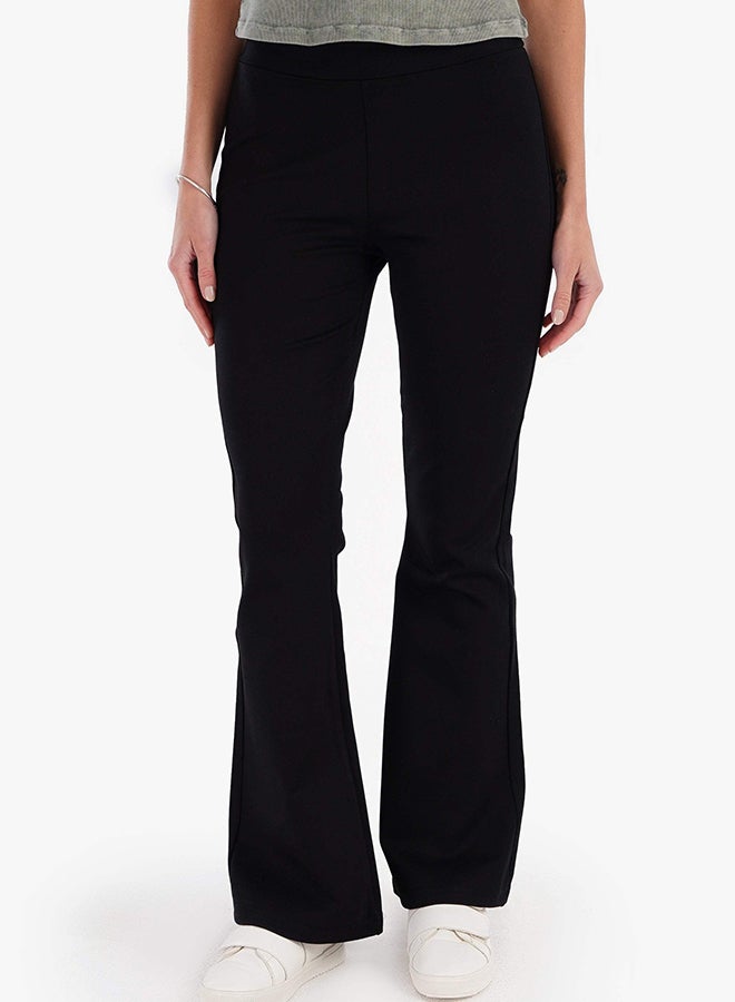 Carina black-pull-on-flare-pants
