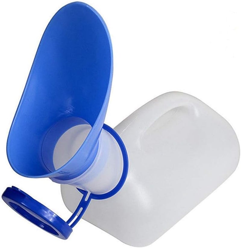 CUREPACK Unisex Potty Urinal for Car, Toilet Urinal for Men and Women, Pee Bottle with Lid and Funnel, Portable Urinal for Car, Elderly, Child, Diabetic, Camping, Outdoor Travel, Funnel Included - Image 1