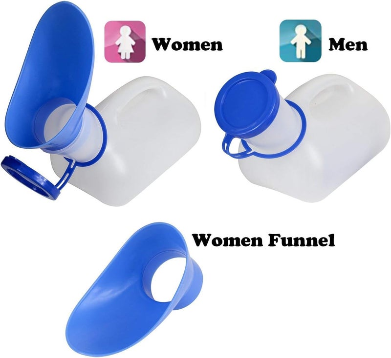 CUREPACK Unisex Potty Urinal for Car, Toilet Urinal for Men and Women, Pee Bottle with Lid and Funnel, Portable Urinal for Car, Elderly, Child, Diabetic, Camping, Outdoor Travel, Funnel Included - Image 3