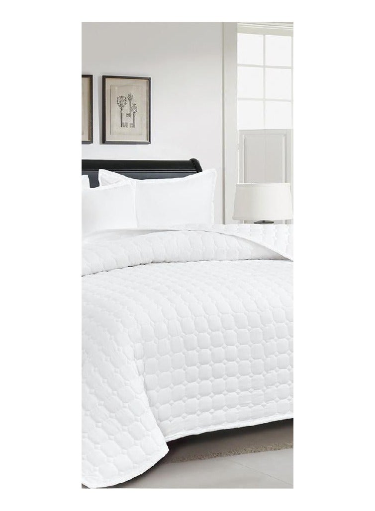 MingLi Double summer bedspread set made of microfiber fabric. Includes: 1 quilt (230*250cm), 1 fitted sheet (200*200cm), 2 pillowcases (50*80cm), 2 cushion covers (50*50cm) - Image 3