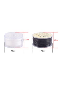 2 Rolls 0.8Mm Flat Stretchy Bracelet Strings With Organizing Case 180 Yards Black And White Crystal Elastic Thread Cord For Jewelry Bracelets Making And Beading - pzsku/ZCB4DAA17D1CF0C890DF0Z/45/_/1724479538/3274ae46-4b76-47fa-8b16-3614b07a122f