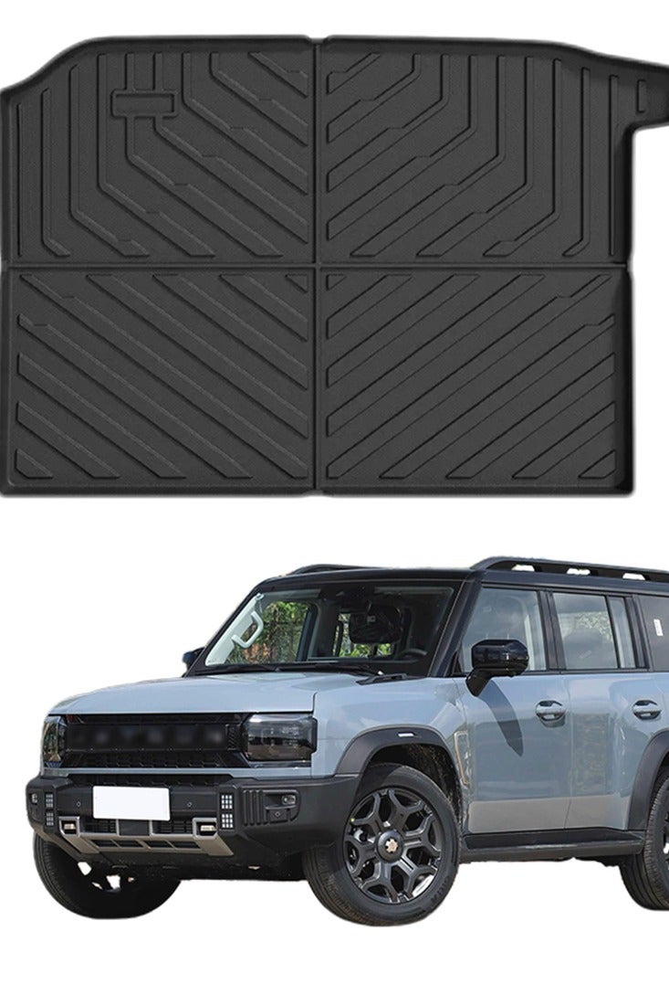 Generic Automobile floor mat accessories, suitable for Jetour T2 gasoline car and hybrid car trunk mat, wear-resistant, easy to clean, high-end, material: TPE. - Image 1