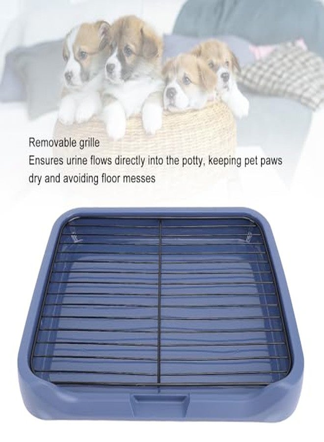 Fockety Dog Potty Tray, 18x14in Pet Indoor Dog Training Toilet with Grille, Removable Mesh, Puppy Potty Tray Pee Pad Holder for Small Medium Pets - Image 3
